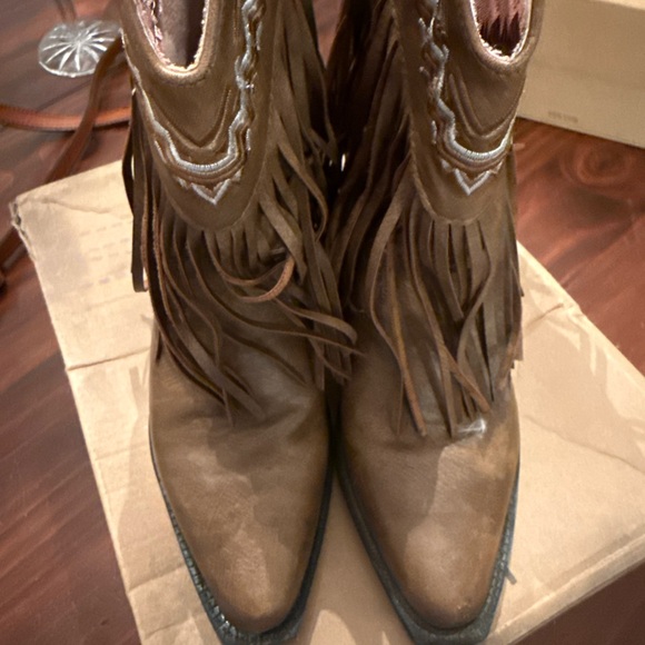 Roper Tan Fringe Kids Boots - Picture 4 of 8